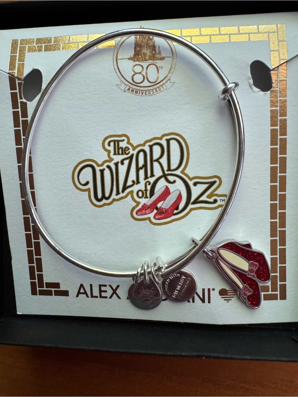 Alex and Ani wizard of oz RUBY SLIPPERS charm bracelet